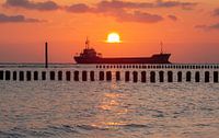 Cargo ship on the north sea by MSP Canvas thumbnail