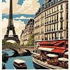 Travel Poster Paris, France sur Peter Balan