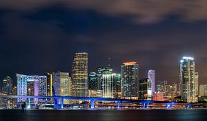 Skyline Miami Stadtzentrum von Mark den Hartog