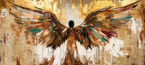 Flügel Gold | Glänzende geflügelte Majestät