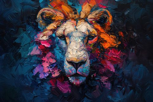 Mächtige Majestät Abstrakter Löwe Ausdruck