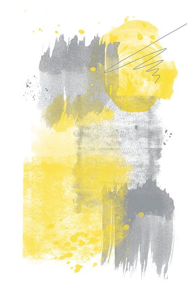 Aquarel Vormen Nr. 6 - Stippen van Kleur van Melanie Viola