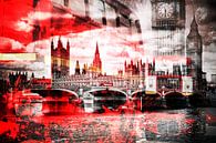 City-Art LONDON Red Bus Composing by Melanie Viola thumbnail