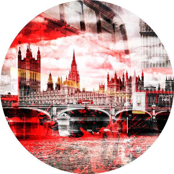 City-Art LONDON Rode Bus Samenstellen van Melanie Viola