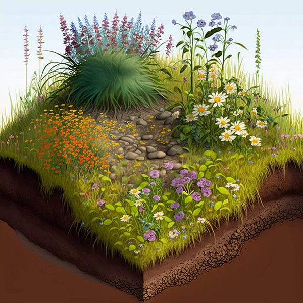 Sous les fleurs par Vythryd Arts