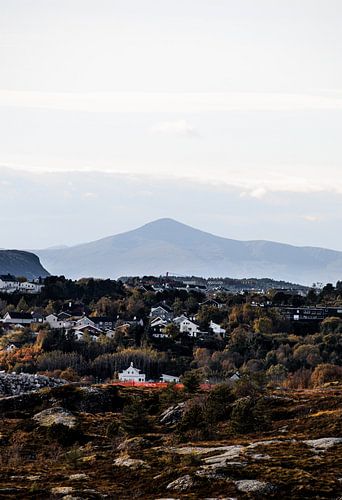 Aussichtspunkt auf der Insel Skorpa in Norwegen, etwas außerhalb der norwegischen Stadt Kristiansund