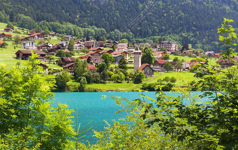 Zwitsers dorp aan het meer par Dennis van de Water
