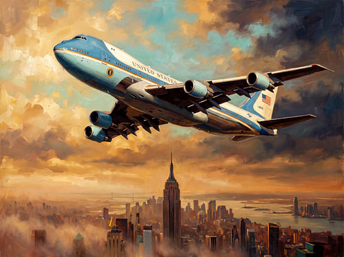 Air Force One boven Manhattan