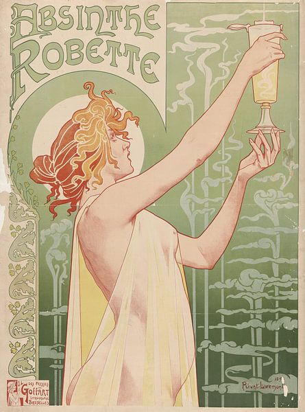 Absinthe Robette, Henri Privat-Livemont par Vintage Afbeeldingen