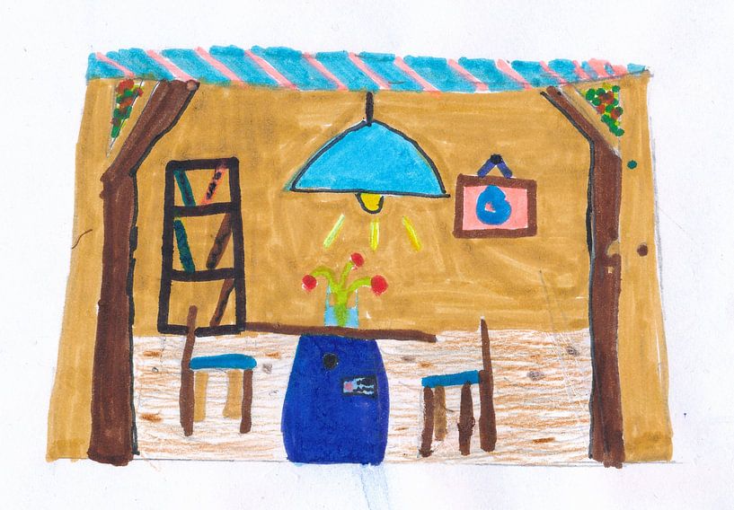 Living room still life with lamp and table by Markus Bleichner