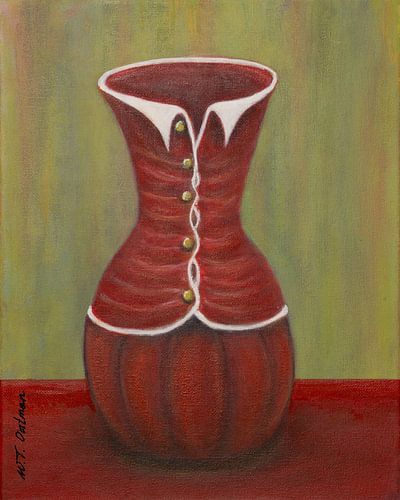 Tailored vase with collar