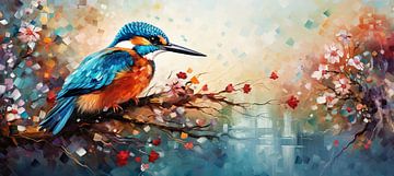 Peinture de Kingfisher sur Blikvanger Schilderijen