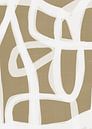 Japandi Brush Stroke Flow #1 | Brown White by Bohomadic Studio thumbnail