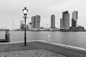 Quai Rotterdam en noir et blanc sur Elles Rijsdijk