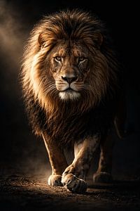 Le souverain silencieux – le lion dans la lumière de l'ombre