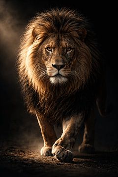 Le souverain silencieux – le lion dans la lumière de l'ombre