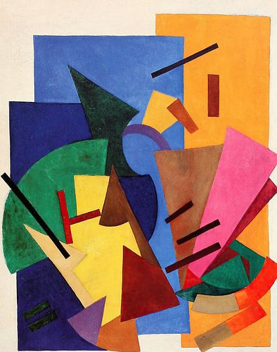 Olga Rozanova - Non-Objective Composition (Flight of an Airplane)