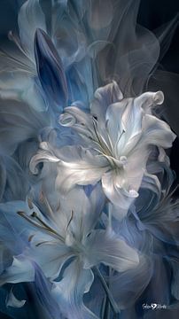Blume in Blau von Gelissen Artworks