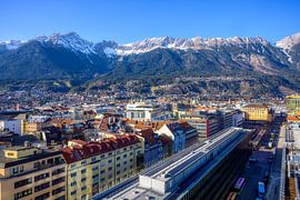 View over the city of Innsbruck by ManfredFotos