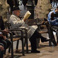 Men at the Ramblas