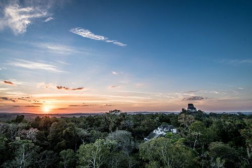 Tikal zonsondergang