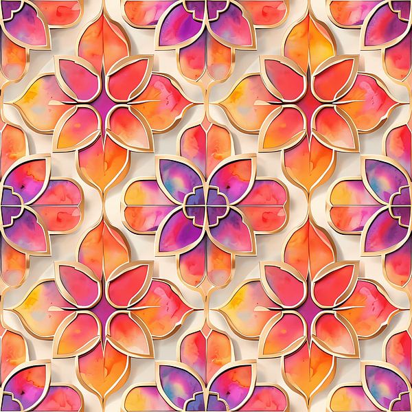 Radiant Bloom Mosaic by Artistic