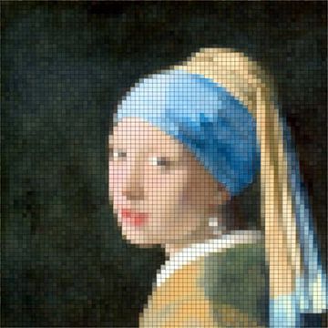 Girl with a Pearl Earring in boxes by Kirtah Designs