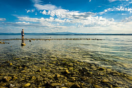 Woman in Lake Constance