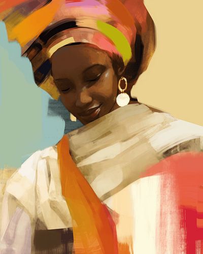 Kleurrijk modern en abstract portret