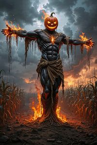 Dark Fantasy Wandbild: SCARECROW - Die dämonische Vogelscheuche