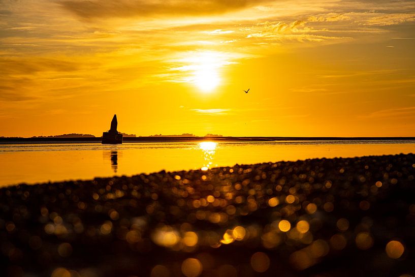 Sonnenuntergang in der Somme Bay von Karin Bakker
