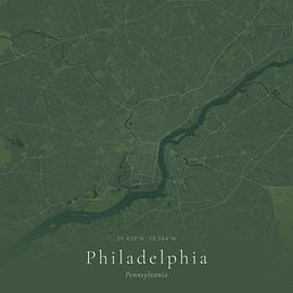 Vintage map of Philadelphia, United States by Prints of Place