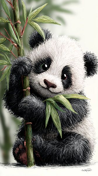 Panda bear / Panda bear by Gelissen Artworks