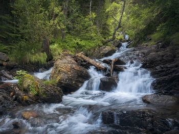 Waterfall at Comapedrosa Natural Park in Andorra