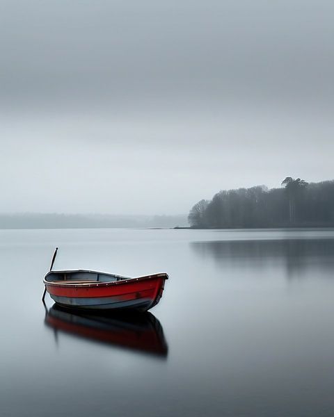 Einsames Boot am Wasser von fernlichtsicht