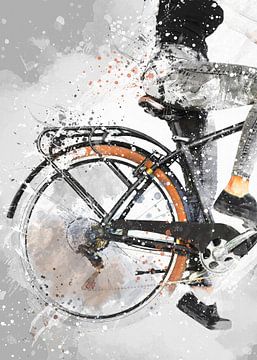 Bike watercolor sport #bike by JBJart Justyna Jaszke