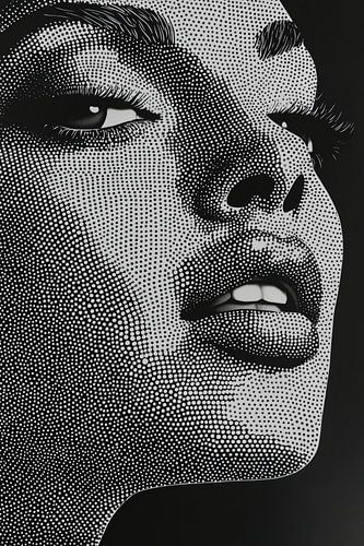 Modern abstracte gezicht