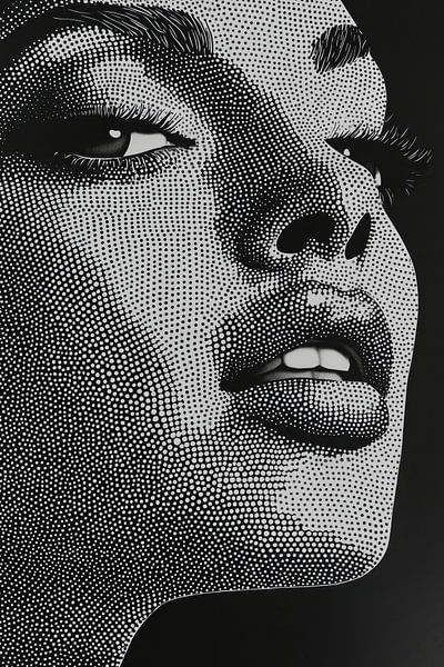 Visage abstrait moderne par Bert Nijholt