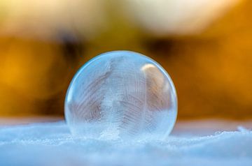 Winter - Bevroren zeepbel VI van Gerben van den Hazel