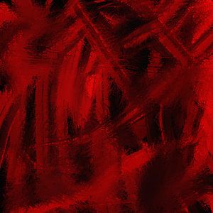 Rood zwart pointillism