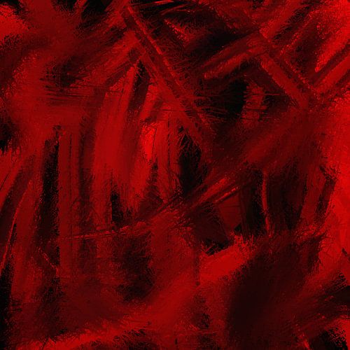 Red black pointillism