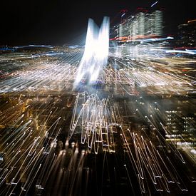 Rotterdam Erasmusbrug Fireworks van Gijs Wilbers