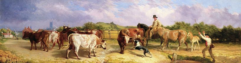 Briton Riviere,Road to Gloucester Fair by finemasterpiece