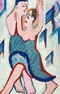 Tanzendes Paar im Schnee, Gemälde von Ernst Ludwig Kirchner. von Studio POPPY