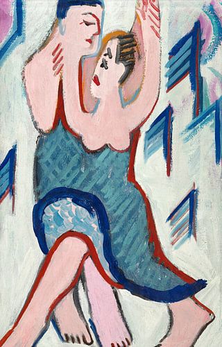 Dancing Couple in the Snow, painting by Ernst Ludwig Kirchner.
