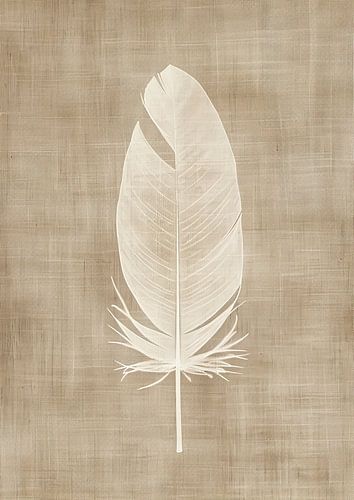 Peinture sur plume - Plume sereine