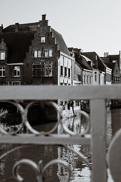 Stadsgezicht Gent - Black and White van Everglow - Mascha