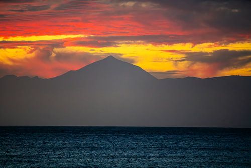 Grande Canarie Coucher de soleil avec le Teide