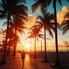 Miami Sunset Walk - Die Pracht des Sonnenuntergangs von byRenzo