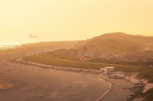 Zoutelande tijdens een zomerse zonsondergang